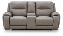 Load image into Gallery viewer, Real Moments - Power Reclining Loveseat With Audio Seating - Ash