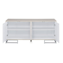 Load image into Gallery viewer, Panos - Console Cabinet - White Marcle / Chrome