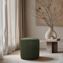 Load image into Gallery viewer, Roy - Round Microsuede Ottoman / Stool