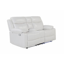 Load image into Gallery viewer, Blanche - Console Reclining Loveseat With LED Lights And Speakers