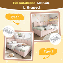 Load image into Gallery viewer, Upholstered Daybed With Metal Slatted Base