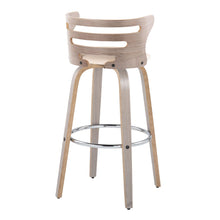 Load image into Gallery viewer, Cosini - Mid Century Modern Fixed Height, Barstool With Swivel With Round Footrest (Set of 2)