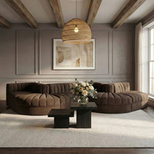Load image into Gallery viewer, Rummi - Rounded Velvet Performance Fabric Upholstered 6 Piece Modular Sectional