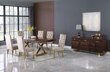 Load image into Gallery viewer, Excel - Extendable Dining Table with Gold Base