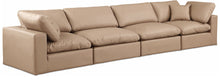 Load image into Gallery viewer, Comfy - Faux Leather Modular Sofa 4 Pieces - Tan