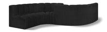 Load image into Gallery viewer, Arc - Boucle Fabric 6 Piece Modular Sofa - Black