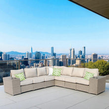 Load image into Gallery viewer, Rattan Sectional Sofa Set With Cushions