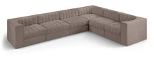 Load image into Gallery viewer, Rummi - Velvet Performance Fabric Upholstered 6 Piece Modular Sectional (With 3 Corner Chairs)