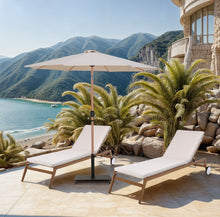 Load image into Gallery viewer, Fiji - Aluminum Patio Umbrella With Square Black And Teak Base