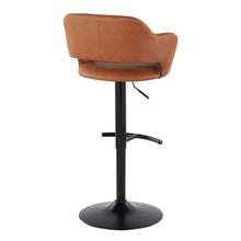 Load image into Gallery viewer, Margarite - Contemporary Adjustable Barstool With Swivel With Rounded T Footrest (Set of 2)