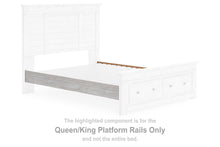 Load image into Gallery viewer, Makidern - Queen/King Platform Rails - Whitewash