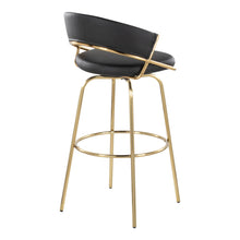 Load image into Gallery viewer, Jie - Fixed Height Contemporary Barstool With Swivel With Round Footrest (Set of 2)