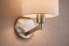 Load image into Gallery viewer, Nebula - Base Wall Lamp With Rotary Switch Shade - Brushed Nickel / Silver / White