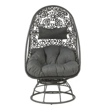 Load image into Gallery viewer, Hikre - Patio Lounge Chair & Side Table - Black / Charcoal