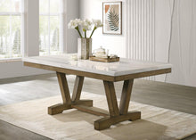 Load image into Gallery viewer, D074 - Rectangular Dining Table - Dark Dry Brush / Bianco Crown Marble