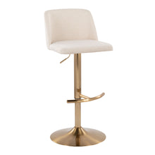 Load image into Gallery viewer, Toriano - Contemporary Adjustable Barstool With Swivel With Rounded T Footrest (Set of 2)