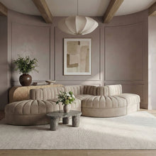Load image into Gallery viewer, Rummi - Rounded Velvet Performance Fabric Upholstered 5 Piece Modular Sectional