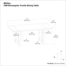 Load image into Gallery viewer, Whitley - Dining Table