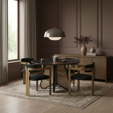 Load image into Gallery viewer, Aurum - Vegan Leather Upholstered Dining Chair With Brushed Brass Base (Set of 2)