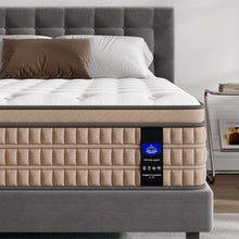 Load image into Gallery viewer, 14" Mattress Hotel Collection Hybrid Mattress With Gel Memory Foam & Pocket Springs - Brown / White - King
