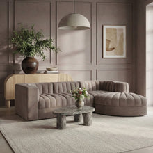 Load image into Gallery viewer, Rummi - Velvet Performance Fabric Upholstered 4 Piece Modular Sectional, With Reverse Corner Chair