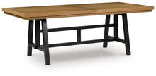 Load image into Gallery viewer, Galliden - Rectangular Dining Room Extension Table - Black / Brown