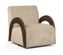 Load image into Gallery viewer, Neria - Chenille Fabric Upholstered Swivel Accent Chair - Painted Brown Base