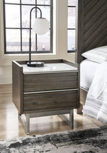 Load image into Gallery viewer, Arkenton - Two Drawer Night Stand - Grayish Brown / White