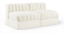 Load image into Gallery viewer, Rummi - Velvet Performance Fabric Upholstered 2 Piece Modular Armless Loveseat