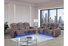 Load image into Gallery viewer, U8000 - 2 Piece Living Room Set (Power Console Reclining Loveseat, Power Reclining Sofa With Power Headrest) - Brown