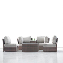 Load image into Gallery viewer, Comfortable Modern Patio Rattan Sectional Set With Cushions