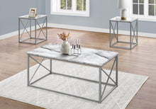 Load image into Gallery viewer, Table Set, Coffee, End, Side, Accent, Living Room, Marble Look Laminate, Contemporary & Modern (Set of 3)