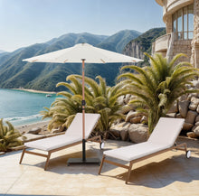 Load image into Gallery viewer, Fiji - Aluminum Patio Umbrella With Square Black And Teak Base