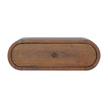Load image into Gallery viewer, Wall Mounted Round Bedside Table - Chestnut