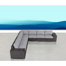 Load image into Gallery viewer, Modern Rattan Wicker Seating Group With Cushions