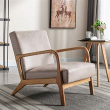 Load image into Gallery viewer, Classic Mid-Century Modern Accent Chairs, Open Framed Armchair With Cushioning