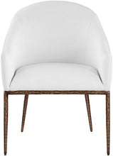 Load image into Gallery viewer, Ferro - Upholstered Dining Arm Chair With Brushed Bronze Legs