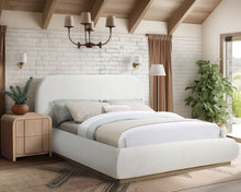Load image into Gallery viewer, Vaughn - Boucle Bed With Natural Base