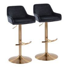 Load image into Gallery viewer, Daniella - Contemporary Adjustable Barstool With Swivel With Rounded T Footrest (Set of 2)