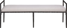 Load image into Gallery viewer, Axis - Linen Textured Beige Fabric Upholstered Bench
