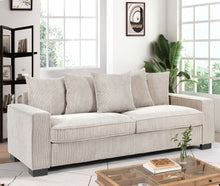 Load image into Gallery viewer, Luxe Sofa With 5 Matching Toss Pillows, Sleek Design, Spacious And Comfortable 3 Seater Couch