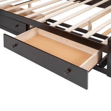 Load image into Gallery viewer, Bed With All In One Cabinet, Shelf And Sockets, Twin Long Trundle