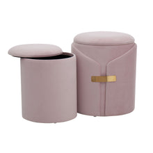 Load image into Gallery viewer, Dahlia - Contemporary / Glam Nesting Ottoman Set