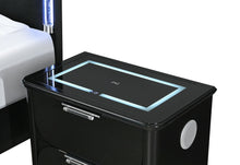 Load image into Gallery viewer, Lando - Nightstand With Speaker And Wireless Charging Platform - Black