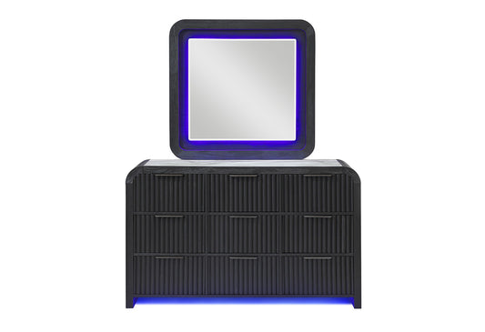 Beckett - Dresser With LED - Black / White