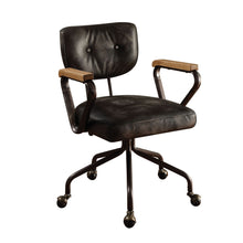 Load image into Gallery viewer, Hallie - Top Grain Leather Office Chair - Vintage Black