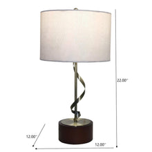 Load image into Gallery viewer, Nightstand Desk Lamp With Twisted Base - White