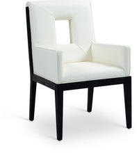 Load image into Gallery viewer, Gwendolyn - Faux Leather Dining Arm Chair With Black Frame