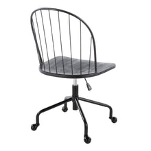 Load image into Gallery viewer, Riley - Farmhouse Adjustable High Back Office Chair - Black