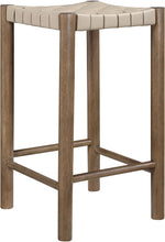 Load image into Gallery viewer, Entwine - Vegan Leather Upholstered Backless Counter Stool - Painted Brown